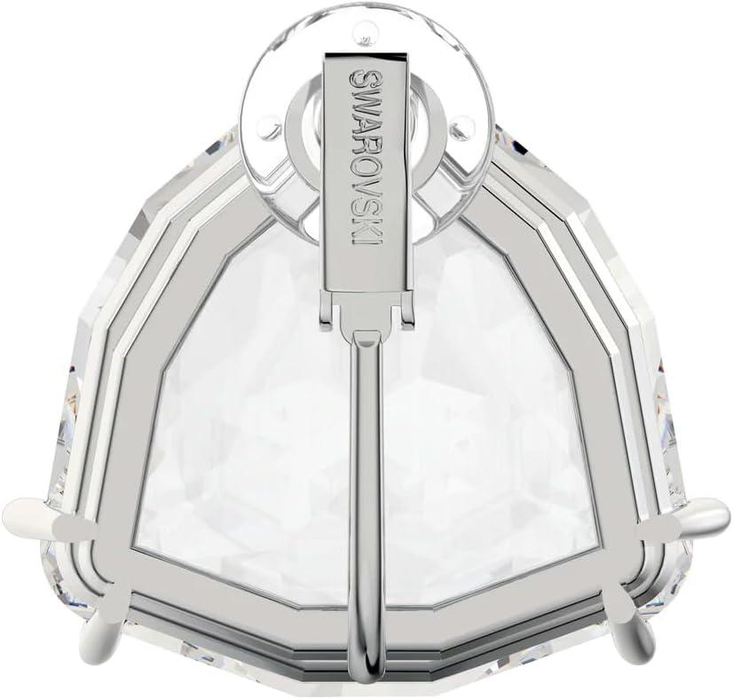 imageSwarovski Mesmera Earring Jewelry Collection Rhodium Finish Clear CrystalsTrillion Cut