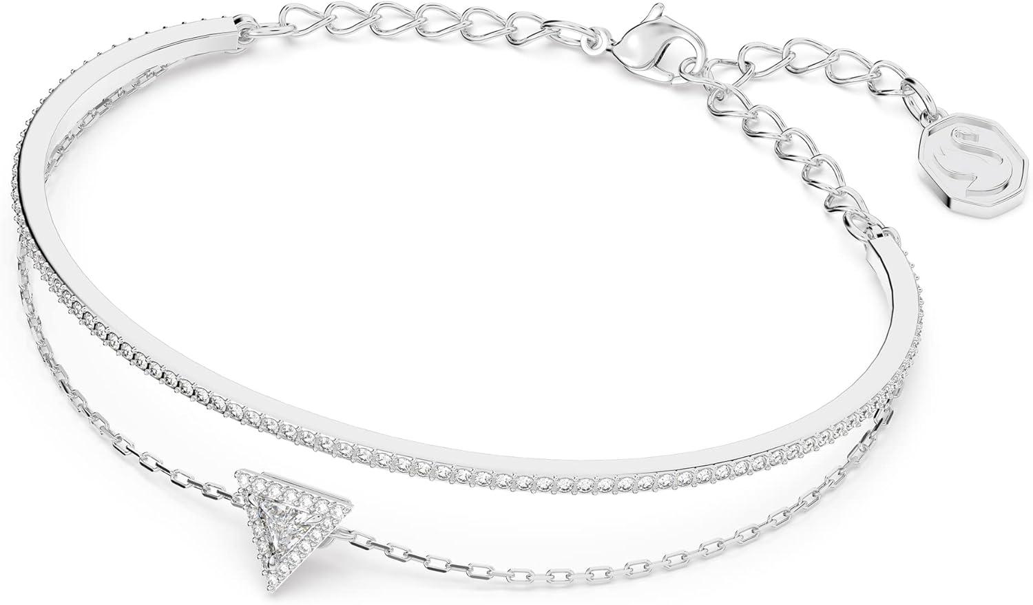 imageSwarovski Ortyx Crystal Bracelet Jewelry Collection Rhodium Tone FinishLarge