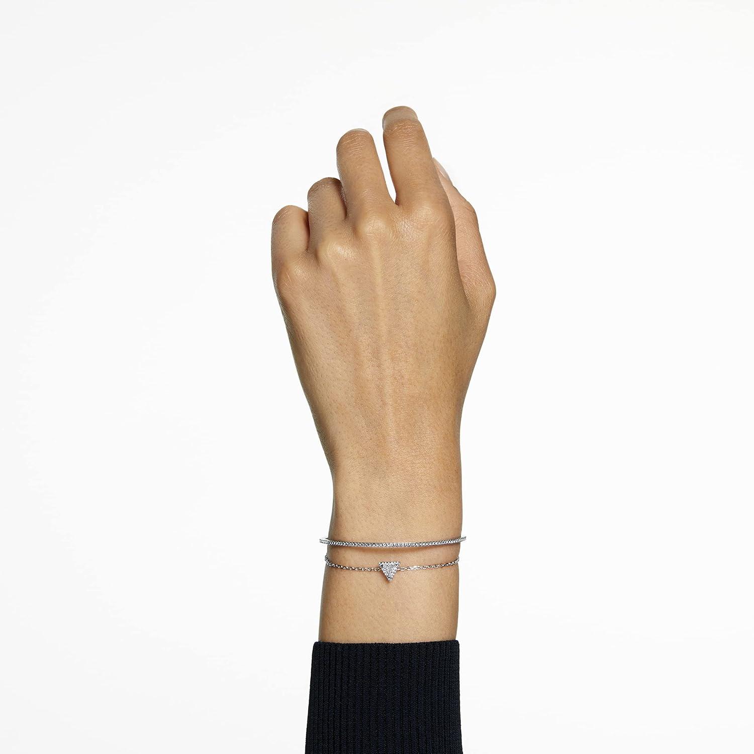 imageSwarovski Ortyx Crystal Bracelet Jewelry Collection Rhodium Tone FinishLarge