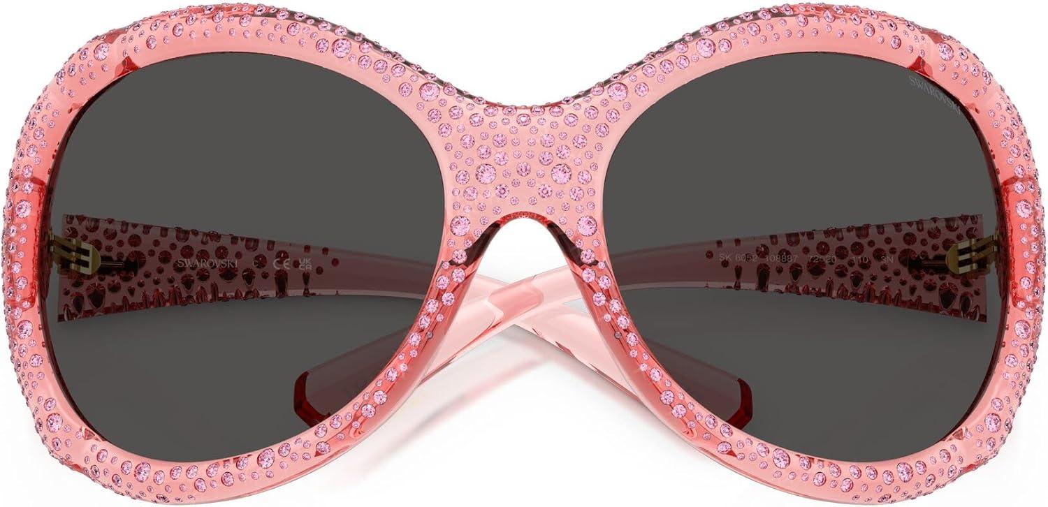 imageSwarovski SK6052 Sunglasses Transparent PinkDark Grey 72 mm