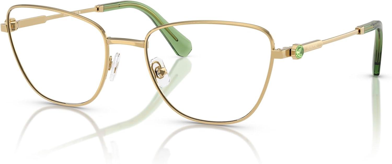 imageSwarovski Womens Sk1018 Cat Eye Prescription Eyewear FramesGoldDemo Lens