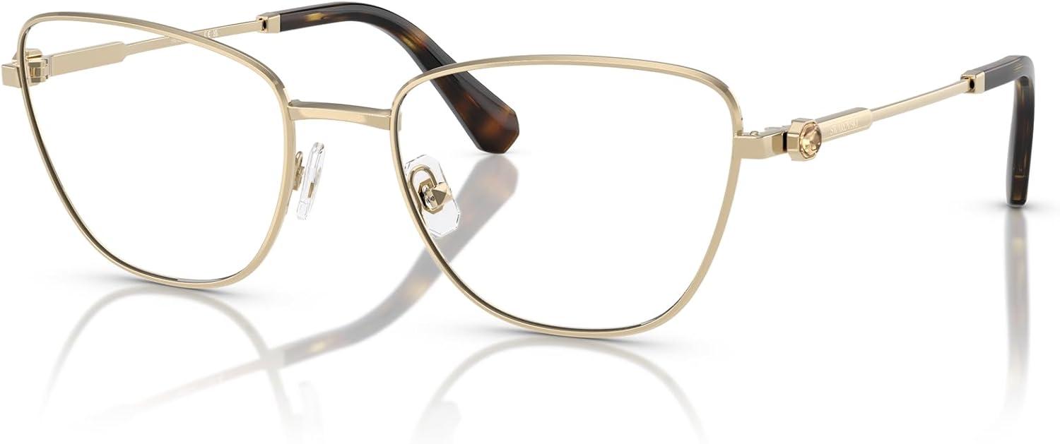 imageSwarovski Womens Sk1018 Cat Eye Prescription Eyewear FramesPale GoldDemo Lens