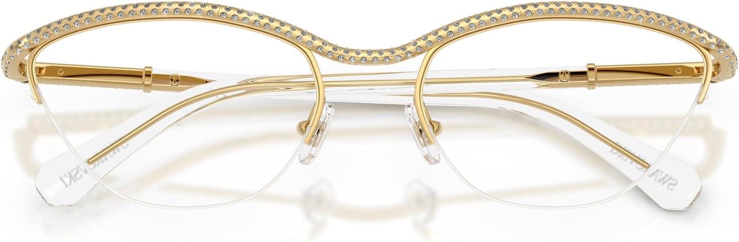 imageSwarovski Womens Sk1026 Oval Prescription Eyewear FramesGoldDemo Lens