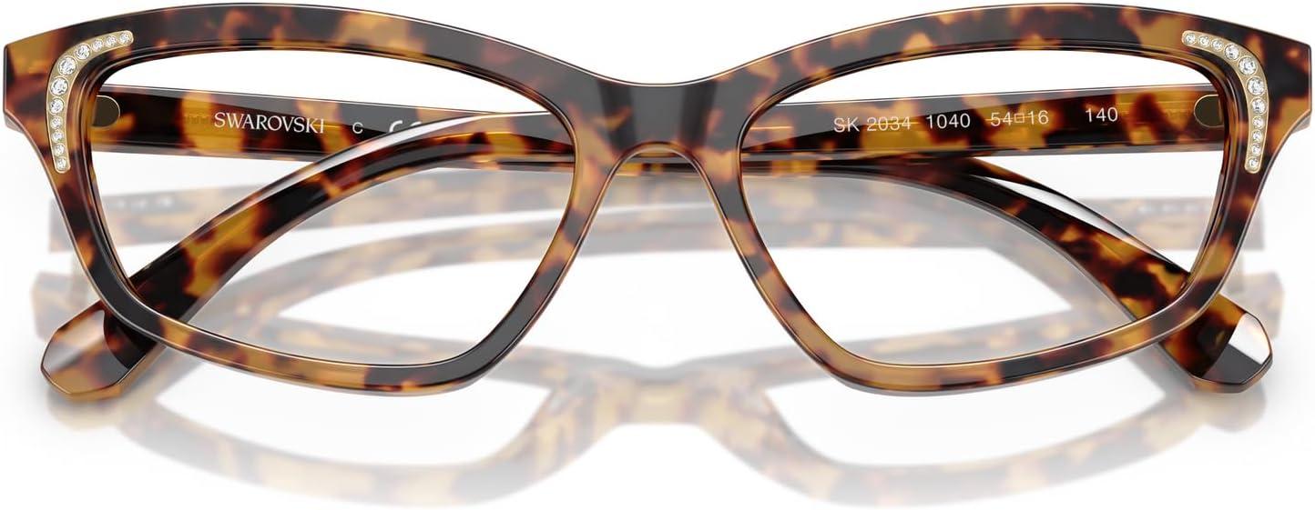 imageSwarovski Womens Sk2034 Square Prescription Eyewear FramesBurgundyDemo Lens