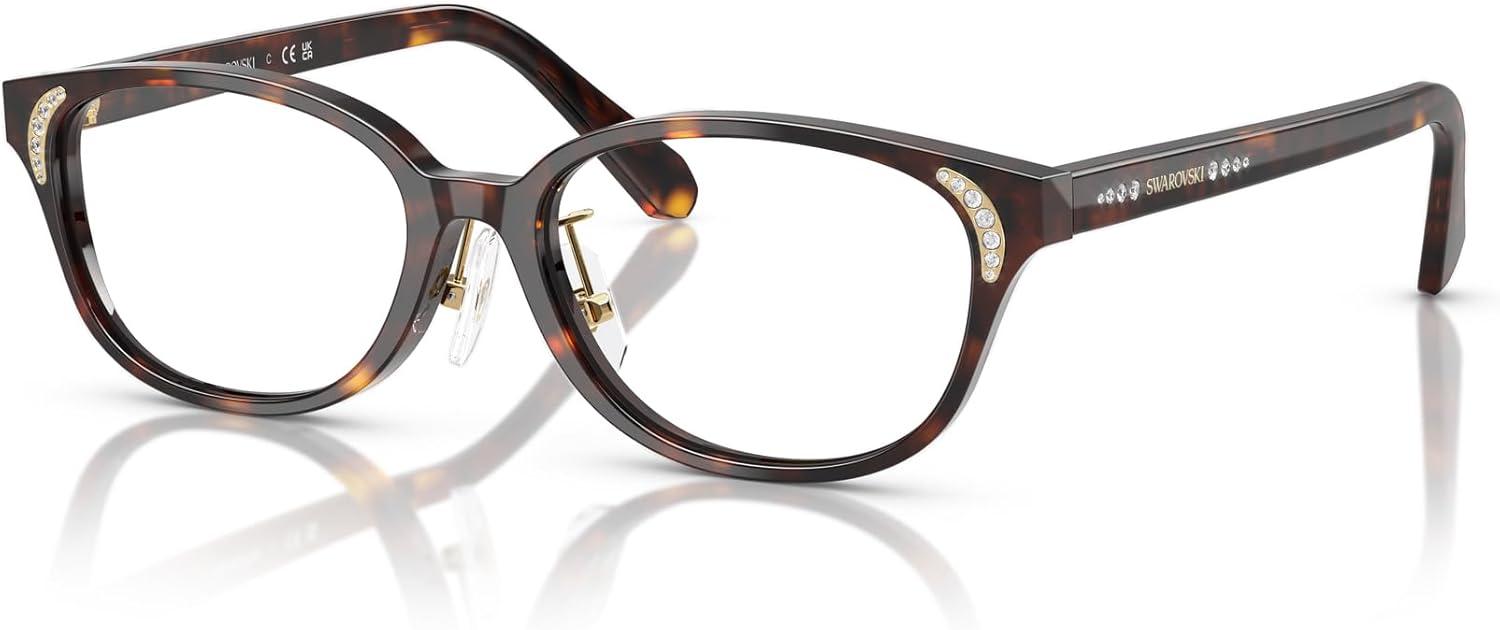 imageSwarovski Womens Sk2040d Oval Prescription Eyewear FramesHavanaDemo Lens
