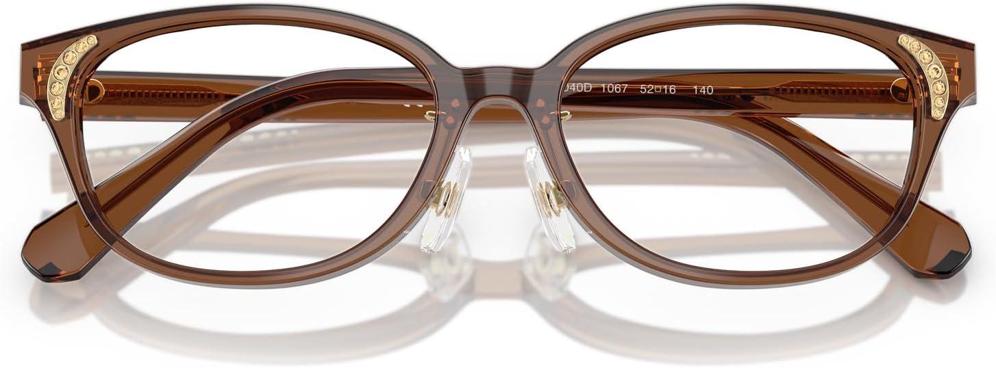 imageSwarovski Womens Sk2040d Oval Prescription Eyewear FramesTransparent BrownDemo Lens