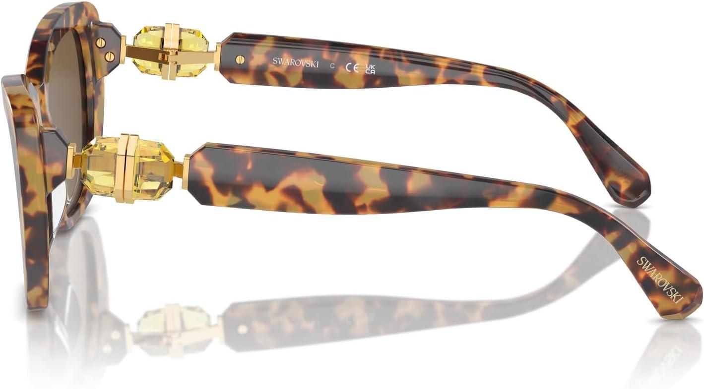 imageSwarovski Womens Sk6018 Butterfly SunglassesDark HavanaPhotochromic Beige to Brown