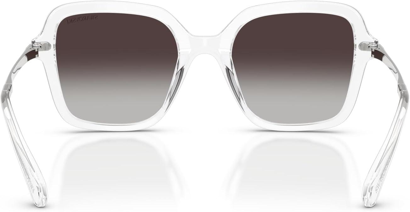 imageSwarovski Womens Sk6040 Square SunglassesTransparentGradient Grey