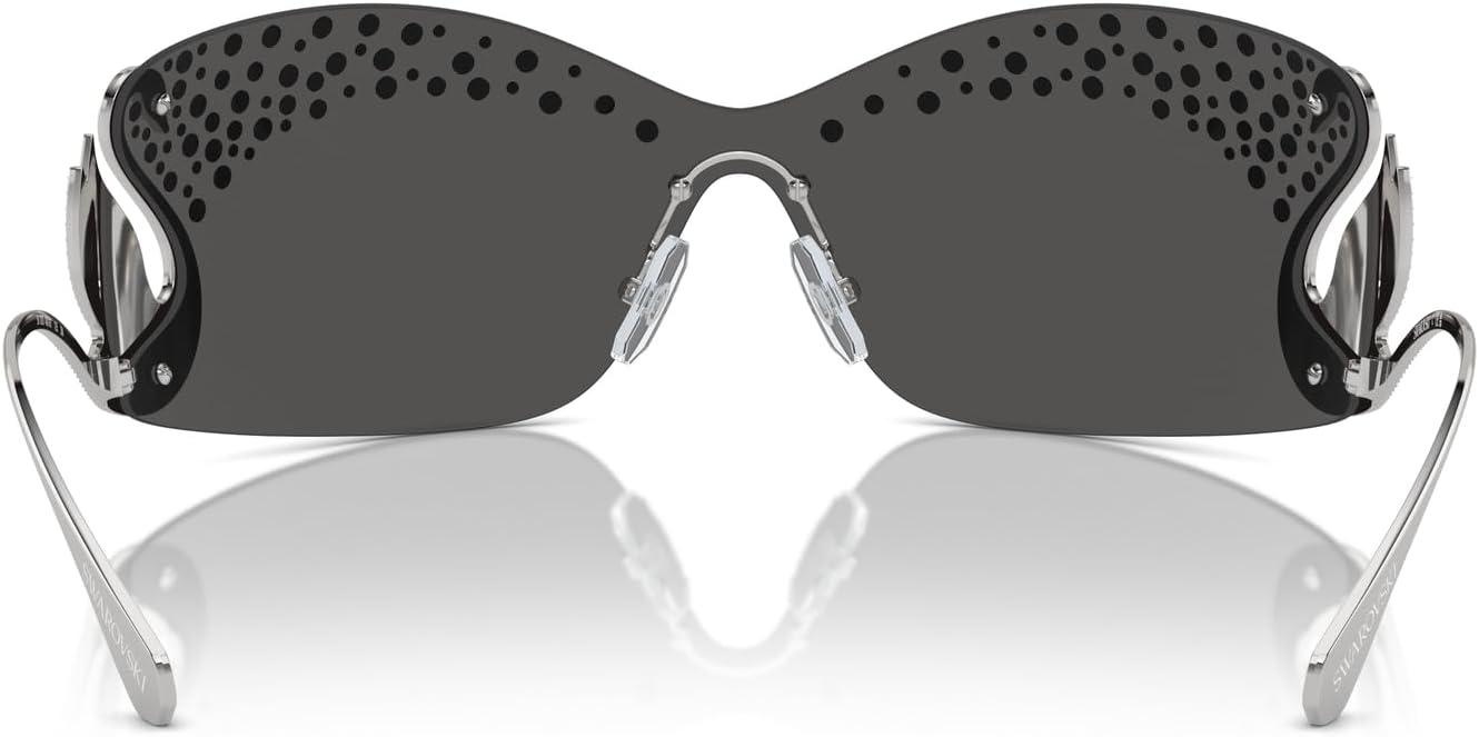 imageSwarovski Womens Sk7020 Oval SunglassesMilky PinkPink Mirrored Pink