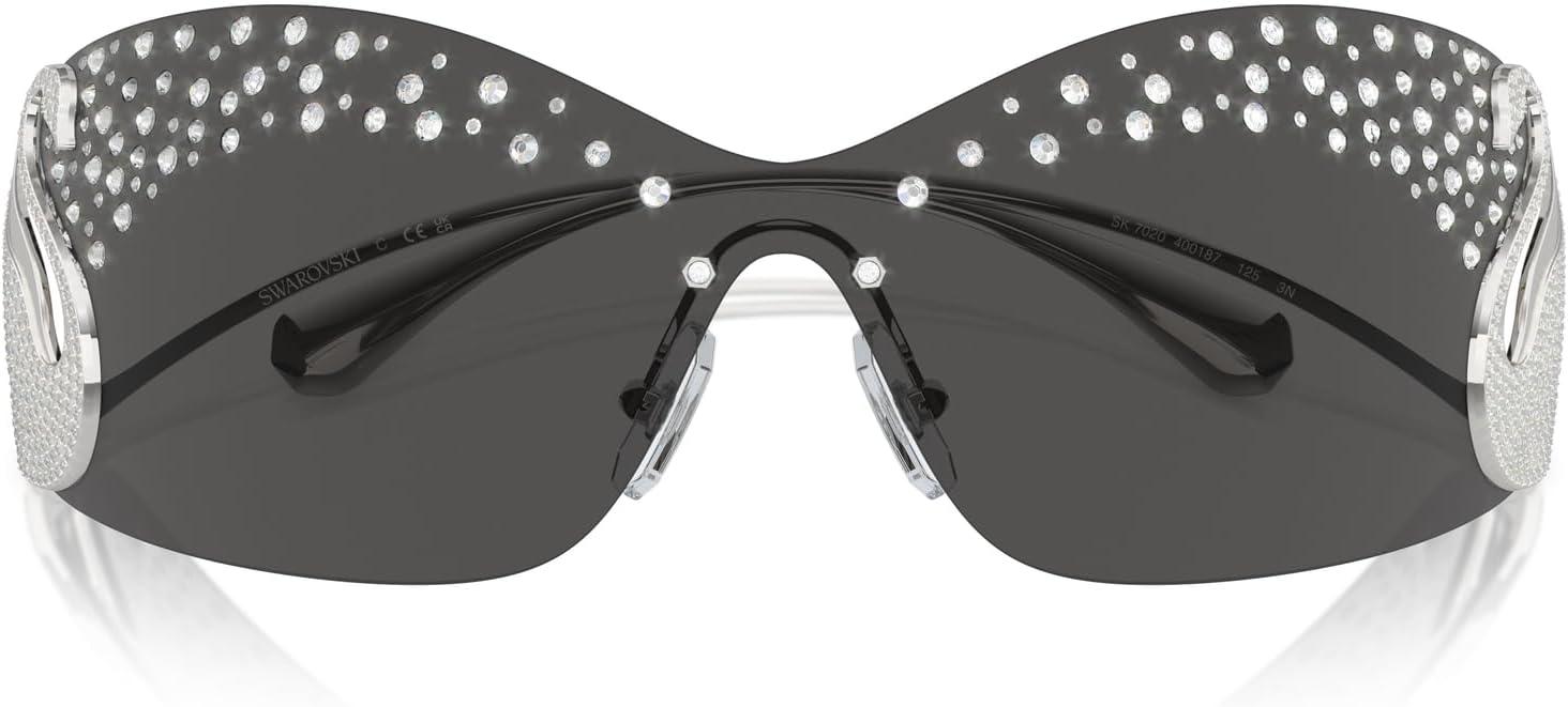 imageSwarovski Womens Sk7020 Oval SunglassesMilky PinkPink Mirrored Pink