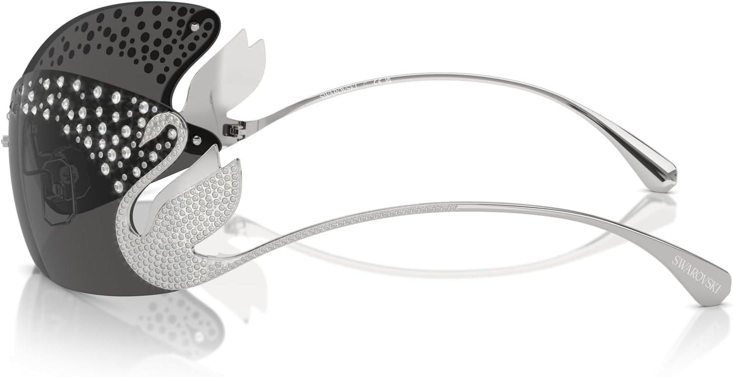 imageSwarovski Womens Sk7020 Oval SunglassesMilky PinkPink Mirrored Pink