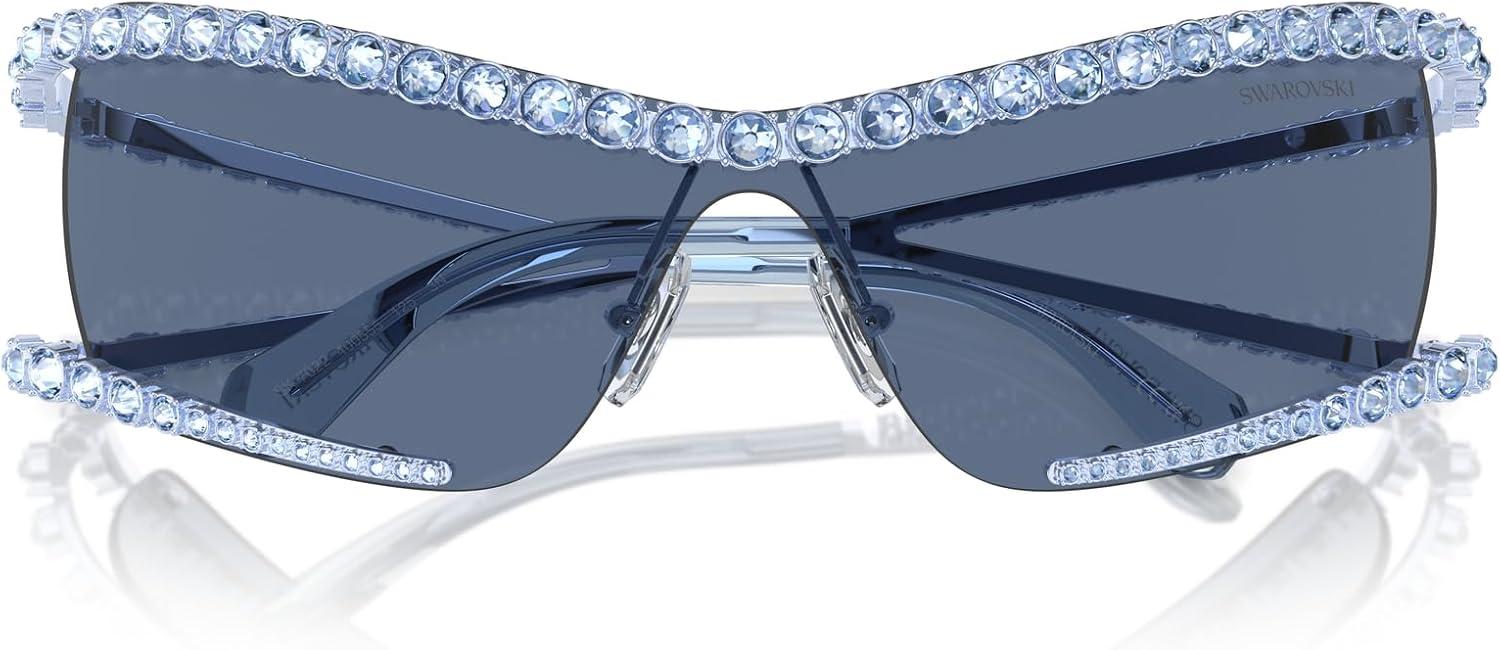 imageSwarovski Womens Sk7022 Square SunglassesBlackDark Grey