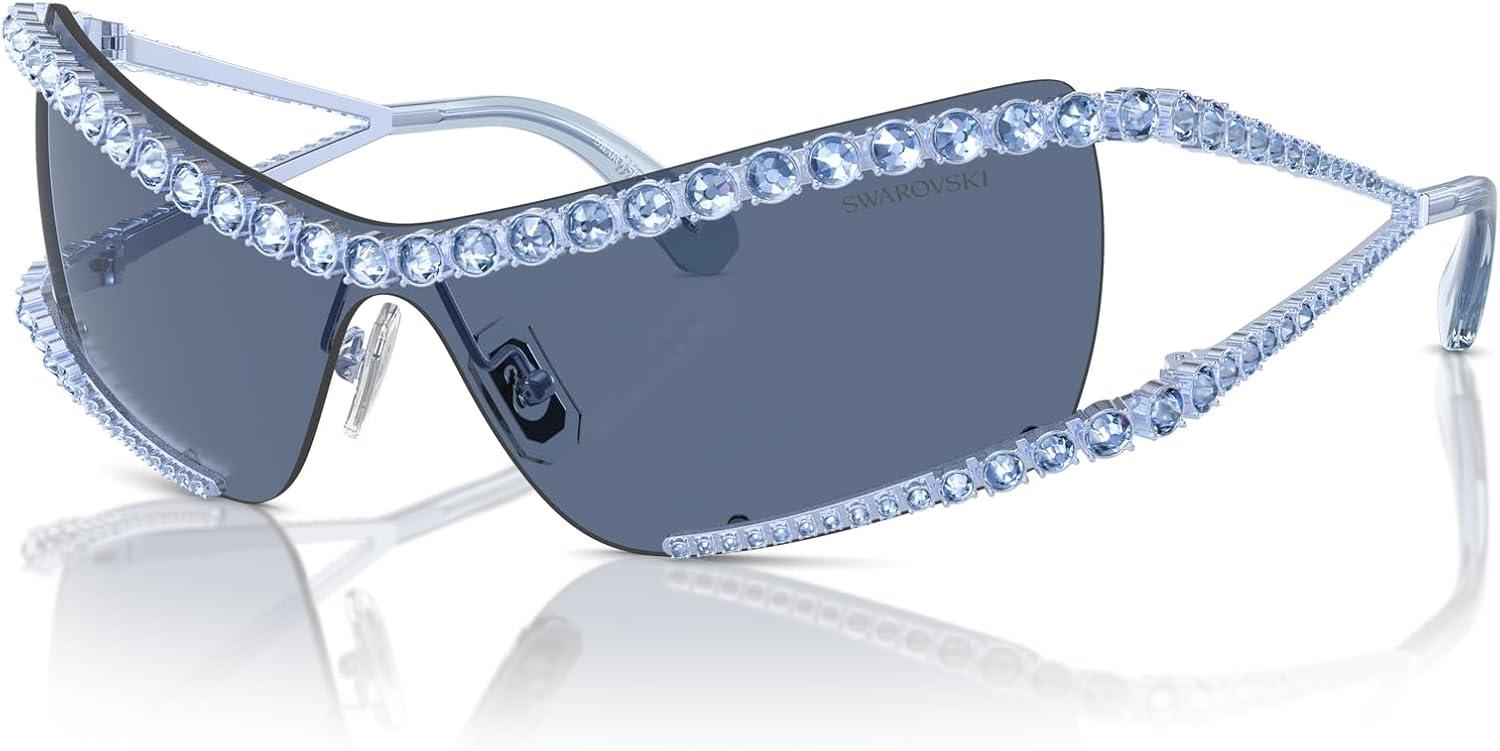 imageSwarovski Womens Sk7022 Square SunglassesBlackDark Grey
