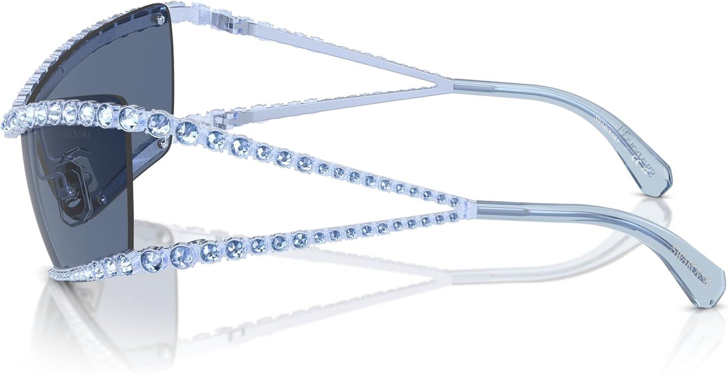 imageSwarovski Womens Sk7022 Square SunglassesBlackDark Grey