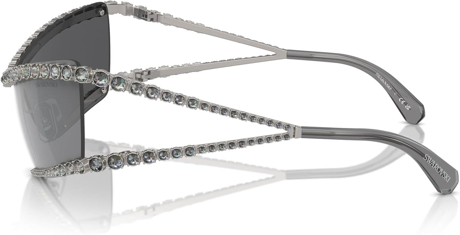 imageSwarovski Womens Sk7022 Square SunglassesGunmetalPolarized Blue Gradient
