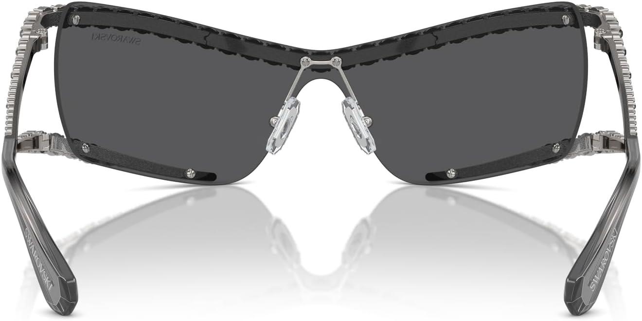 imageSwarovski Womens Sk7022 Square SunglassesGunmetalPolarized Blue Gradient