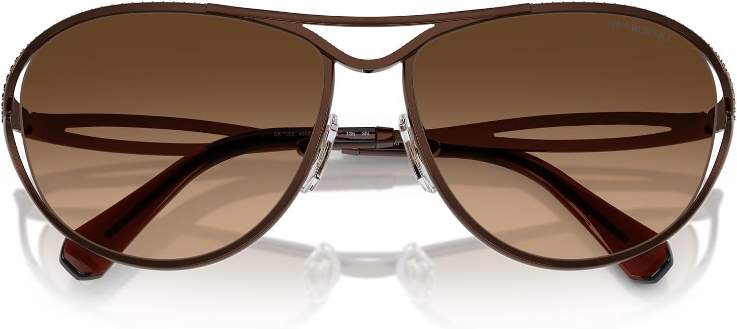 imageSwarovski Womens Sk7028 Aviator SunglassesBrownBrown Gradient
