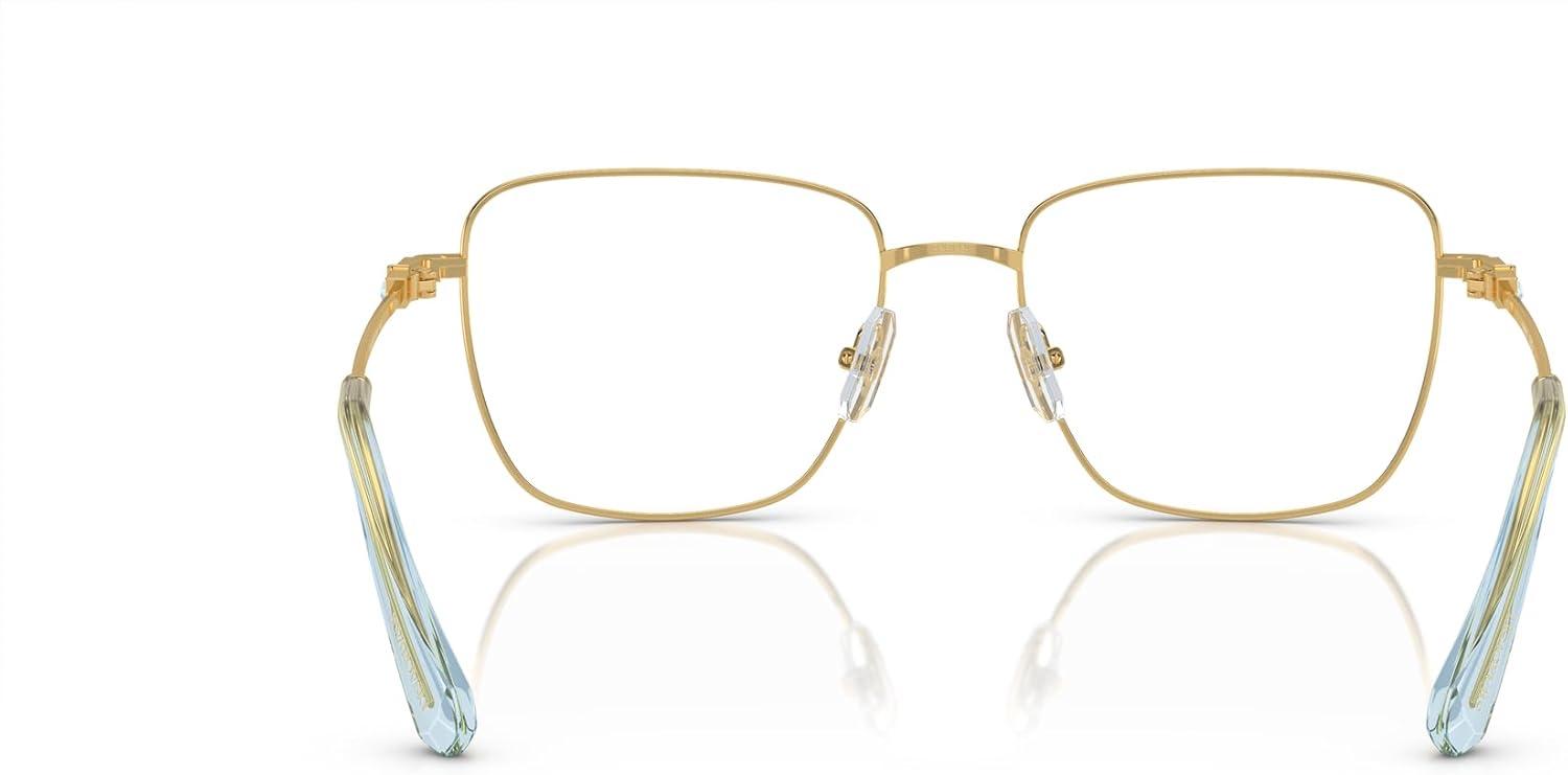 imageSwarovski womens Sk1003 Square Prescription Eyewear FramesGoldBlueDemo Lens