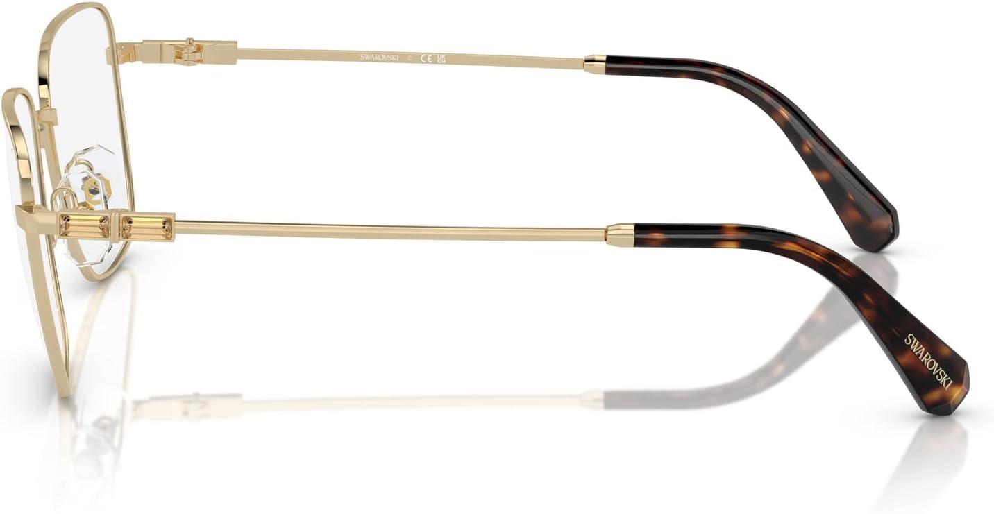 imageSwarovski womens Sk1003 Square Prescription Eyewear FramesPale GoldHavanaDemo Lens