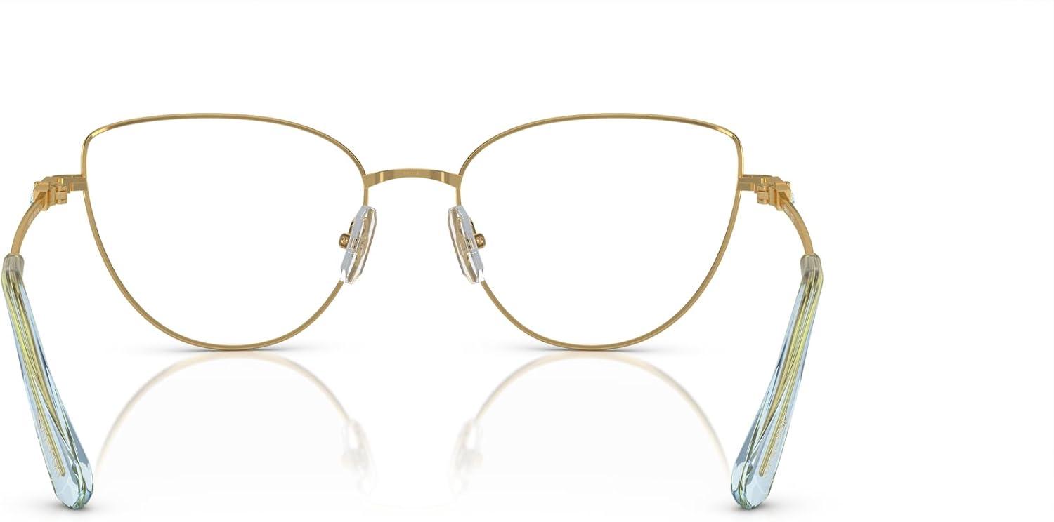 imageSwarovski womens Sk1007 Cat Eye Prescription Eyewear FramesGoldBlueDemo Lens