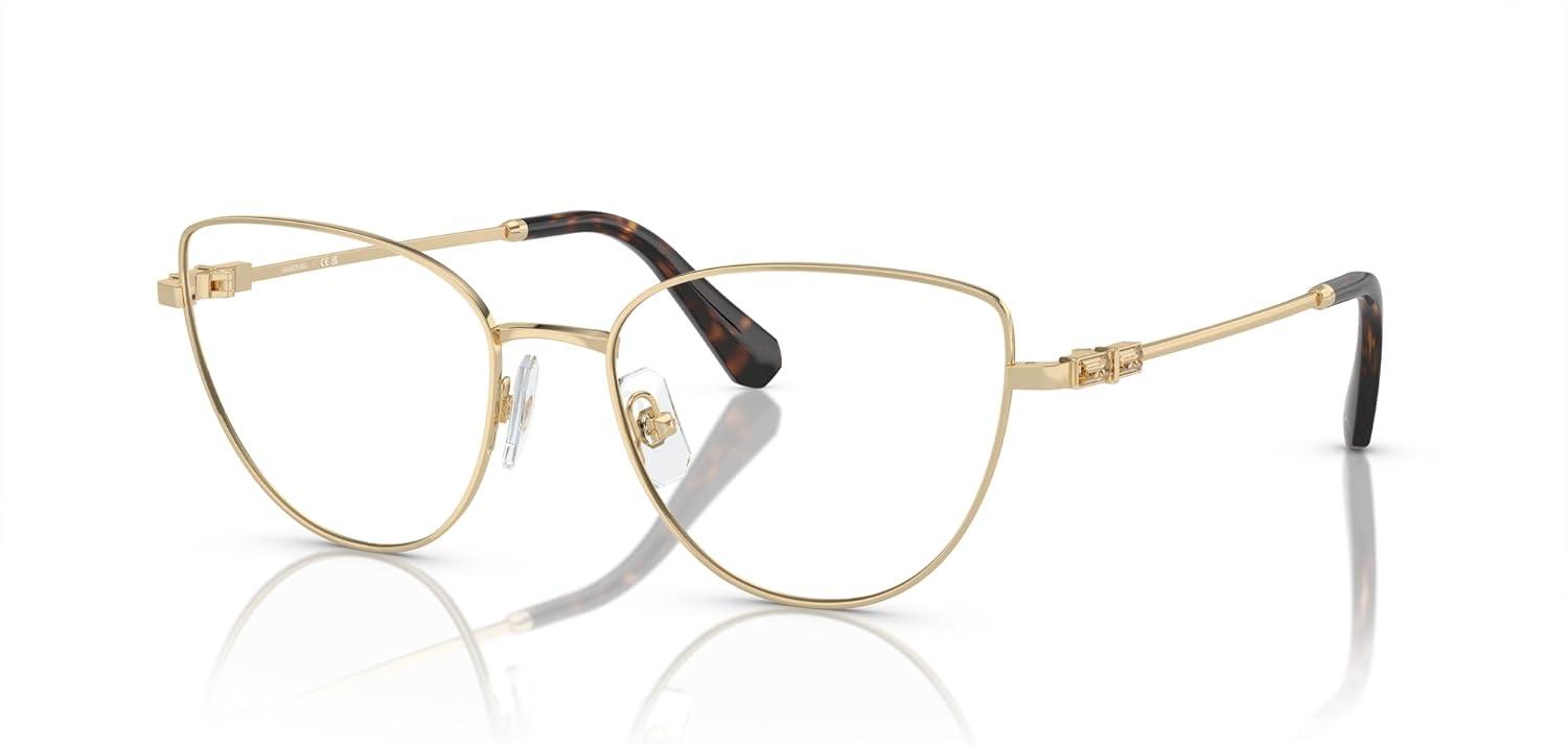 imageSwarovski womens Sk1007 Cat Eye Prescription Eyewear FramesPale GoldHavanaDemo Lens