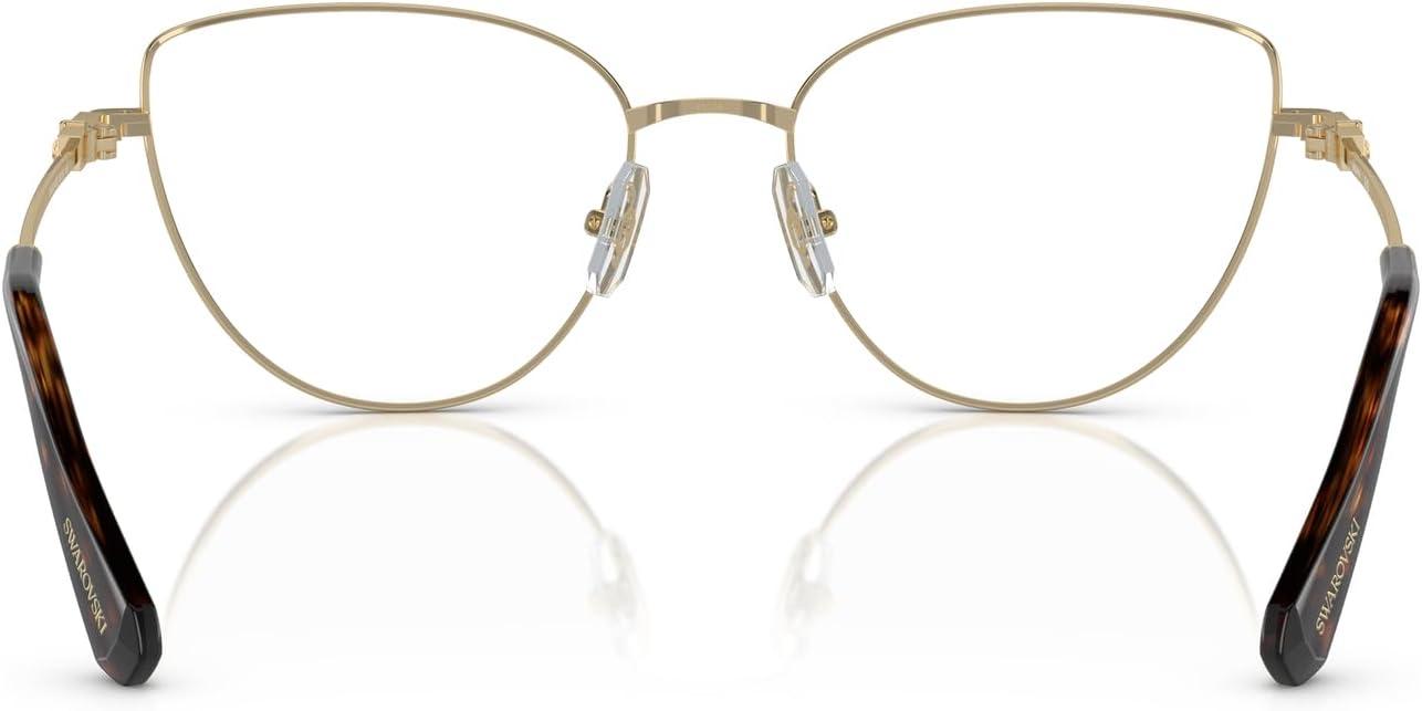 imageSwarovski womens Sk1007 Cat Eye Prescription Eyewear FramesPale GoldHavanaDemo Lens