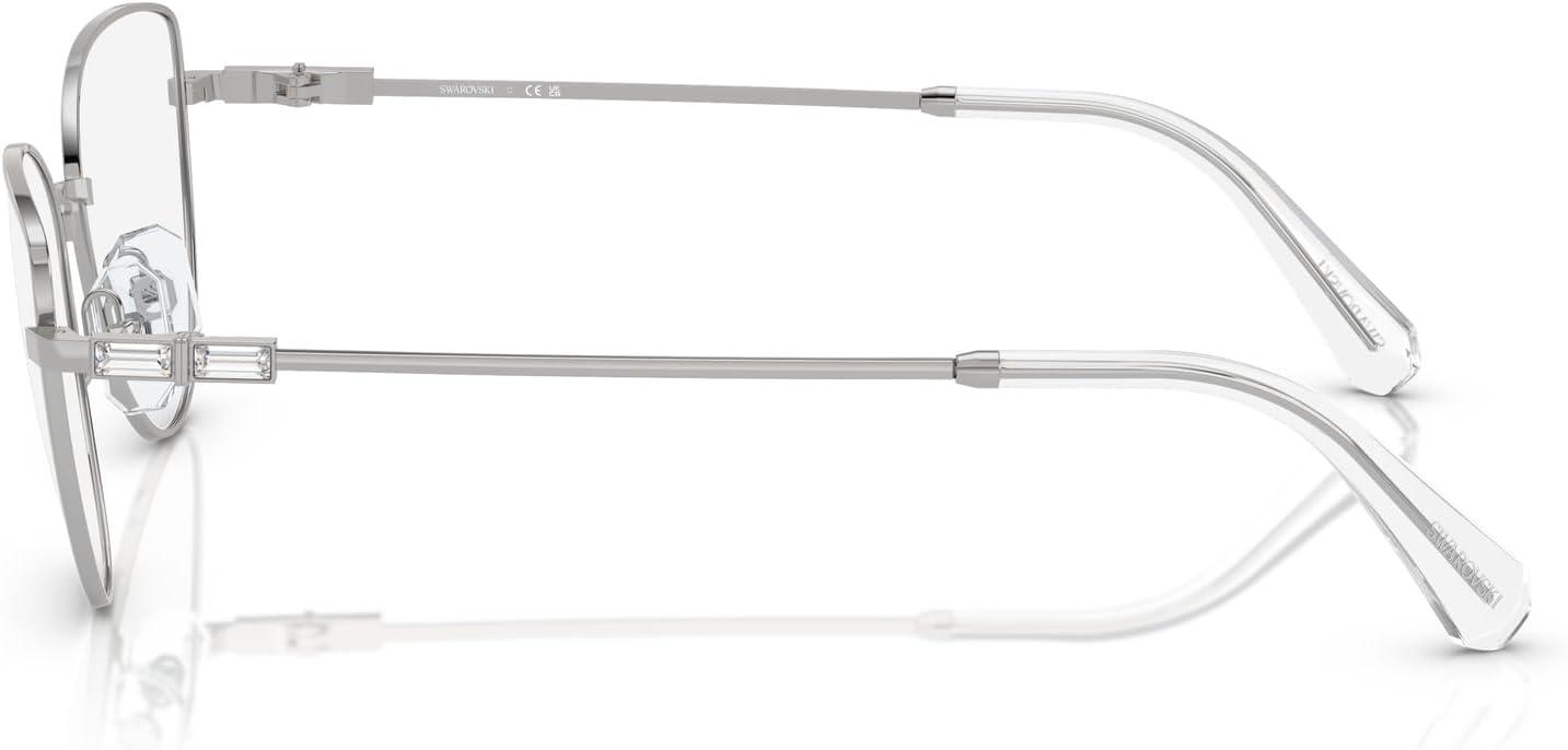 imageSwarovski womens Sk1007 Cat Eye Prescription Eyewear FramesSilverDemo Lens