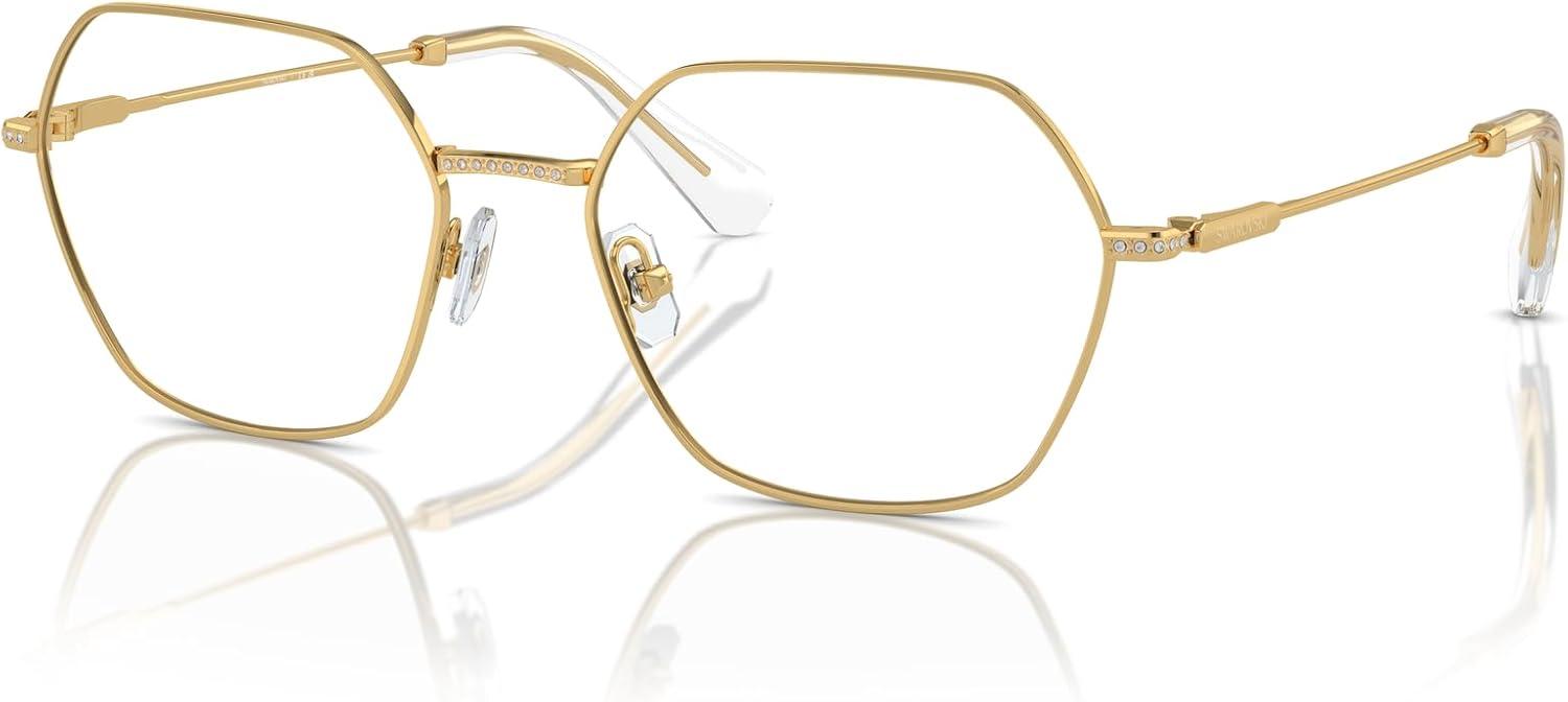 imageSwarovski womens Sk1011 Hexagonal Prescription Eyewear FramesGoldDemo Lens