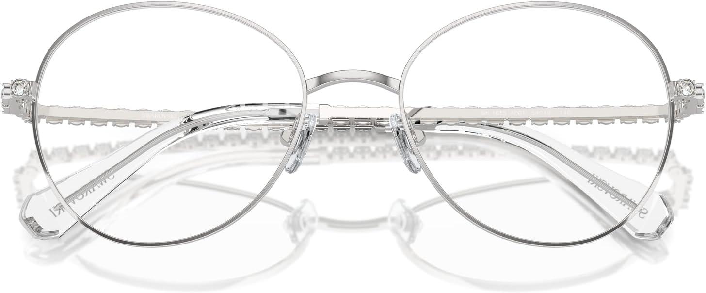 imageSwarovski womens Sk1013 Round Prescription Eyewear FramesSilverDemo Lens