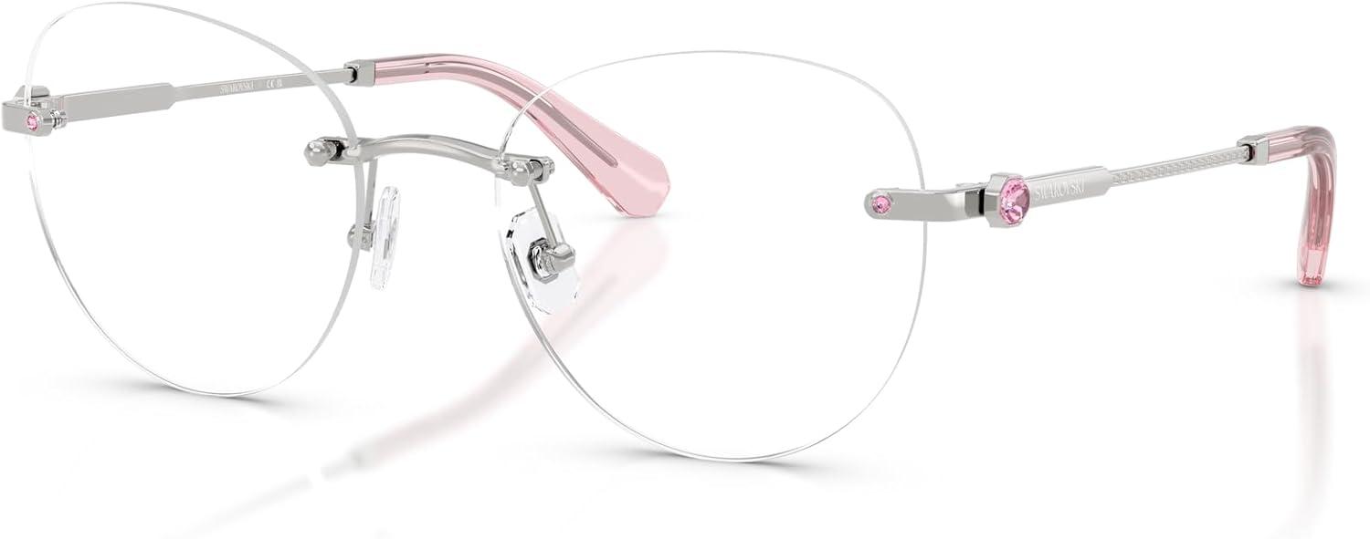 imageSwarovski womens Sk1021 Round Prescription Eyewear FramesSilverDemo Lens
