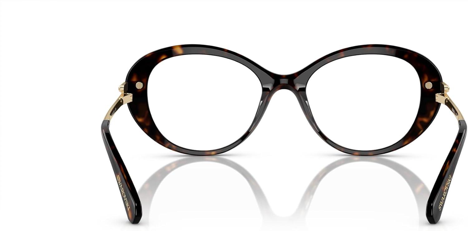 imageSwarovski womens Sk2001 Oval Prescription Eyewear FramesDark HavanaDemo Lens