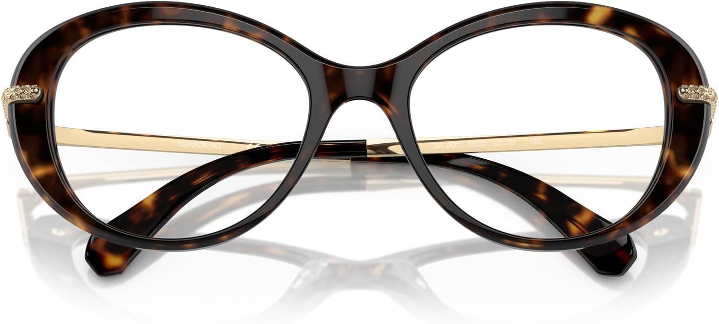 imageSwarovski womens Sk2001 Oval Prescription Eyewear FramesDark HavanaDemo Lens