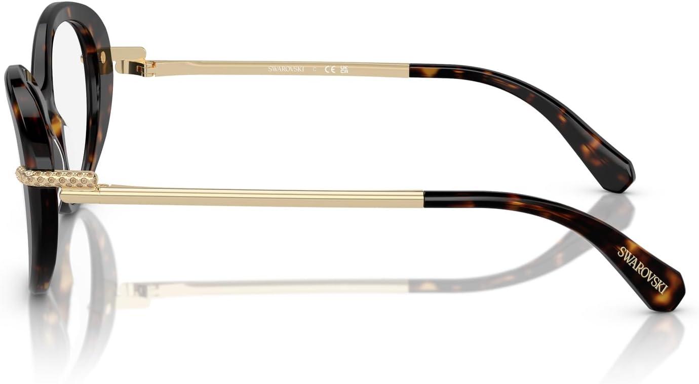 imageSwarovski womens Sk2001 Oval Prescription Eyewear FramesDark HavanaDemo Lens