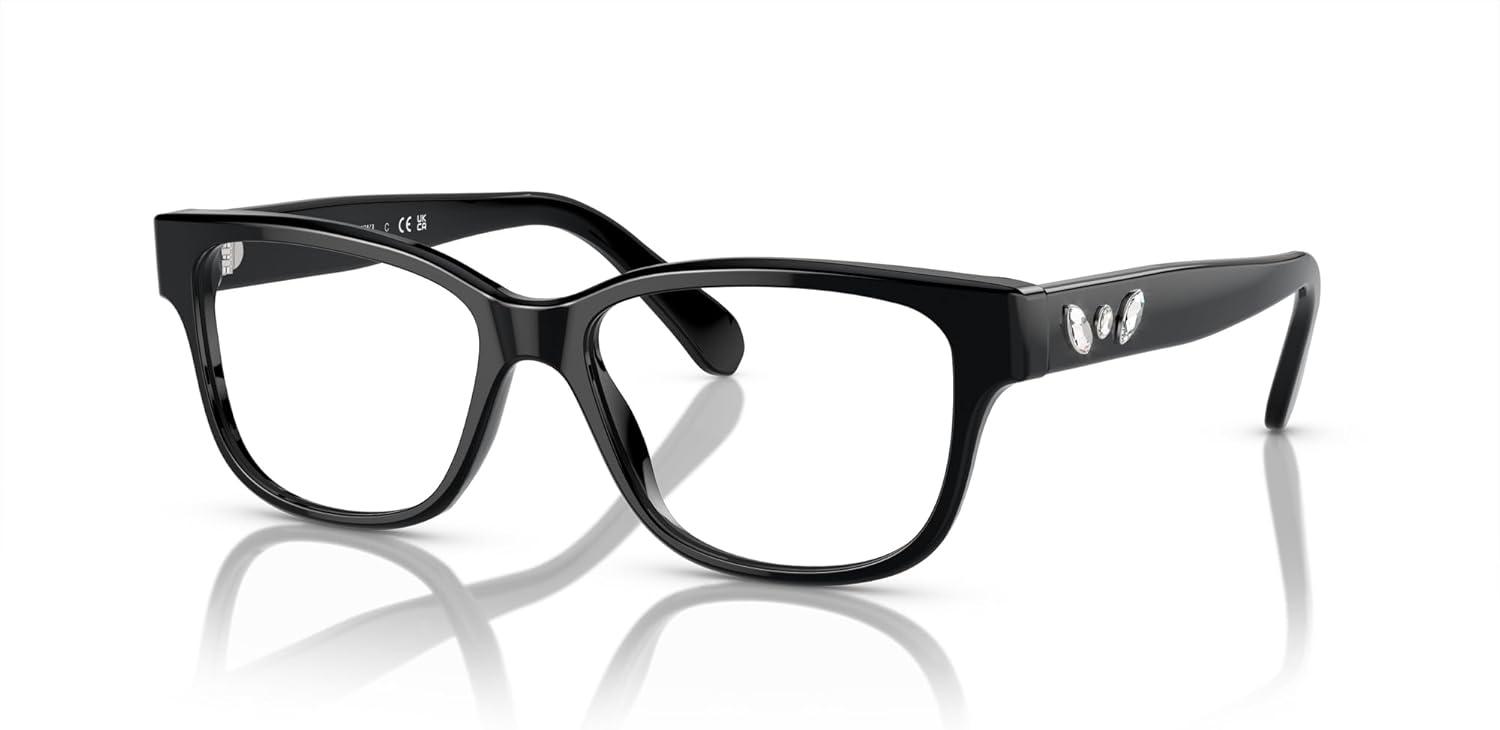 imageSwarovski womens Sk2007 Square Prescription Eyewear FramesBlackDemo Lens