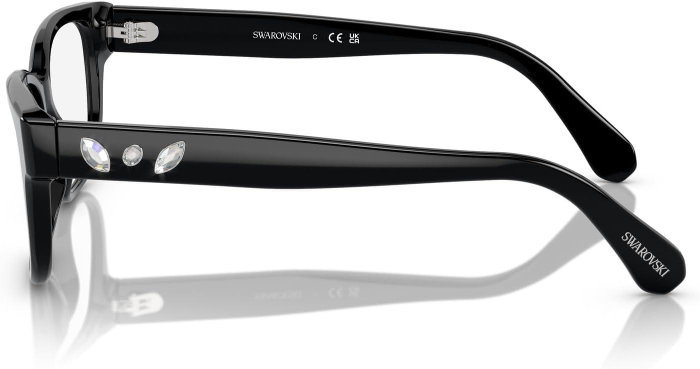 imageSwarovski womens Sk2007 Square Prescription Eyewear FramesBlackDemo Lens
