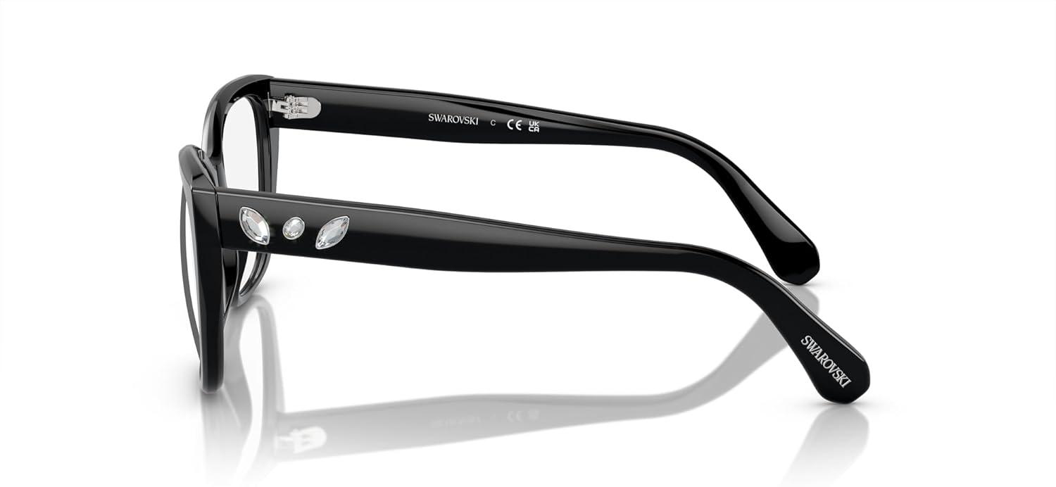 imageSwarovski womens Sk2008 Square Prescription Eyewear FramesBlackDemo Lens