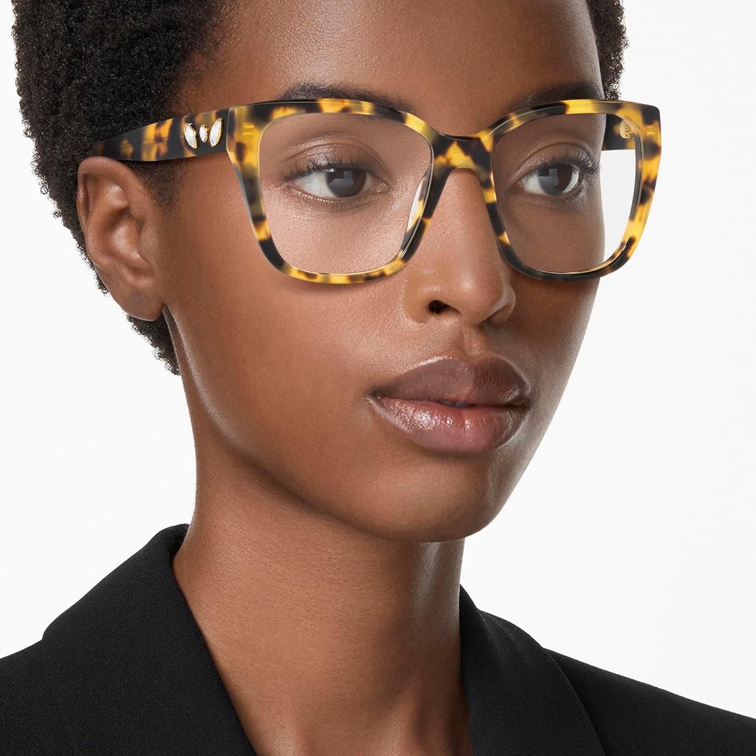 imageSwarovski womens Sk2008 Square Prescription Eyewear FramesHavana ClearDemo Lens