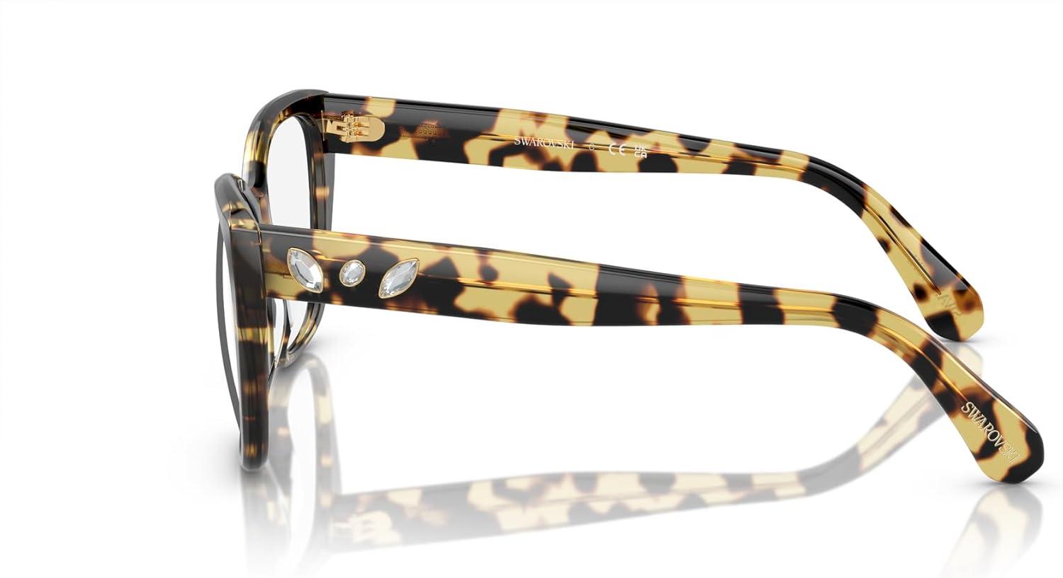 imageSwarovski womens Sk2008 Square Prescription Eyewear FramesHavana ClearDemo Lens