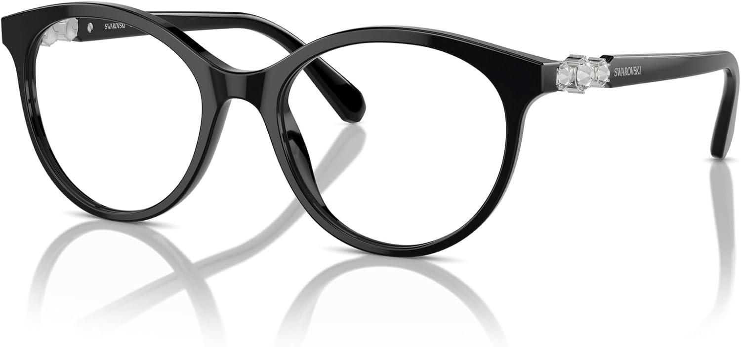 imageSwarovski womens Sk2019 Round Prescription Eyewear FramesBlackDemo Lens