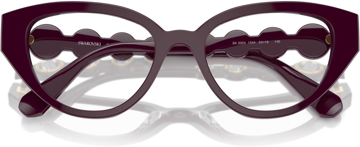 imageSwarovski womens Sk2024 Cat Eye Prescription Eyewear FramesBurgundyDemo Lens