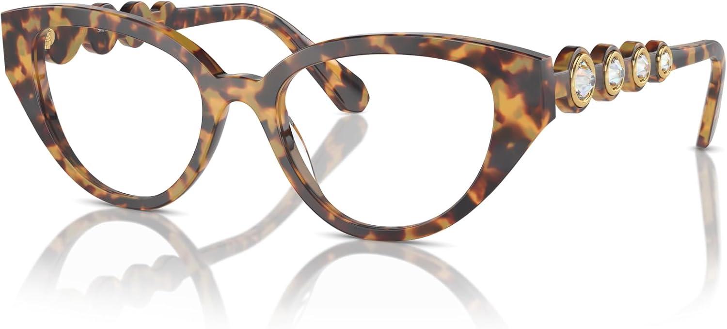 imageSwarovski womens Sk2024 Cat Eye Prescription Eyewear FramesHavanaDemo Lens