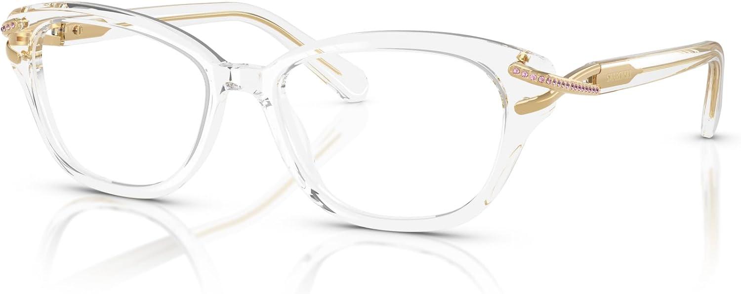 imageSwarovski womens Sk2032 Square Prescription Eyewear FramesCrystalDemo Lens