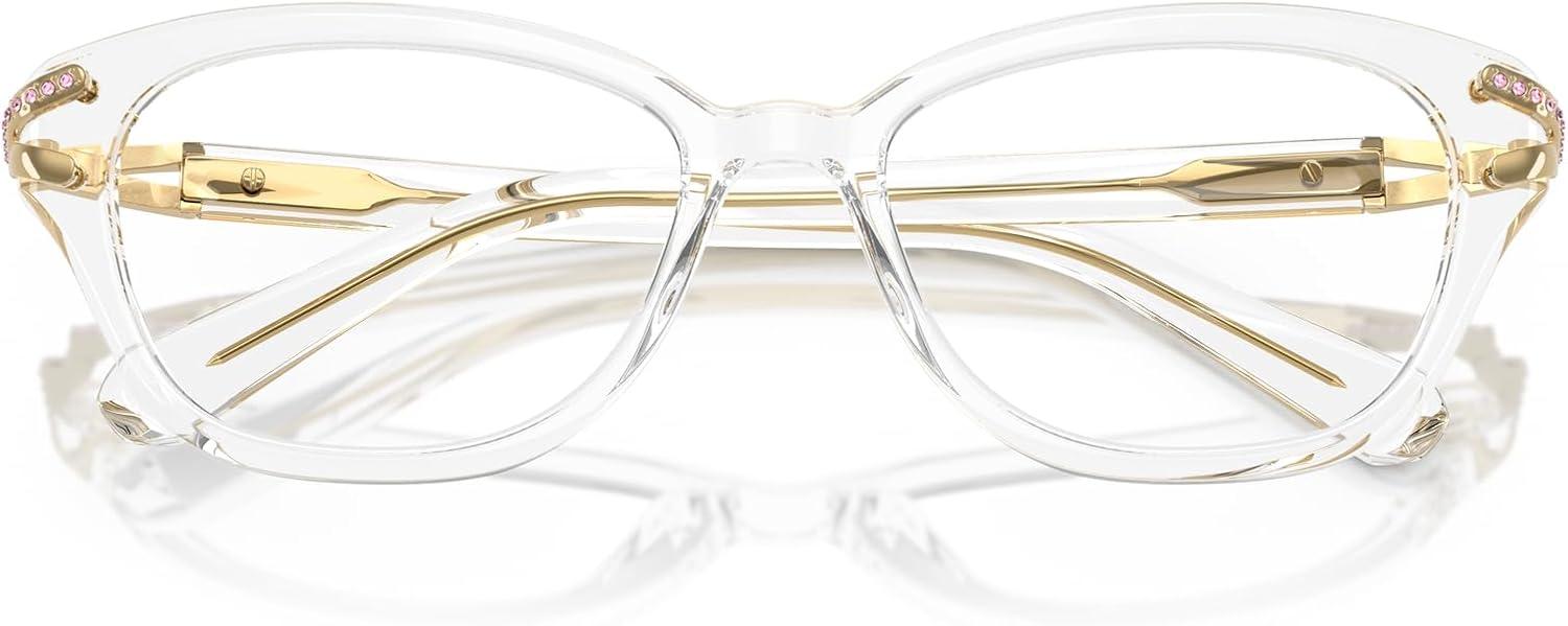 imageSwarovski womens Sk2032 Square Prescription Eyewear FramesCrystalDemo Lens