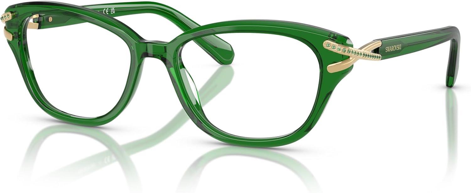 imageSwarovski womens Sk2032 Square Prescription Eyewear FramesTransparent GreenDemo Lens