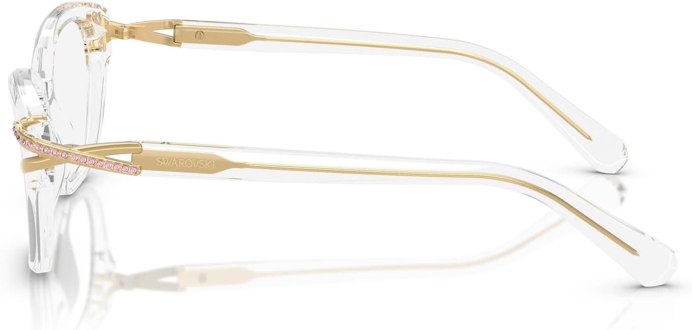 imageSwarovski womens Sk2032f Low Bridge Fit Square Prescription Eyewear FramesCrystalDemo Lens