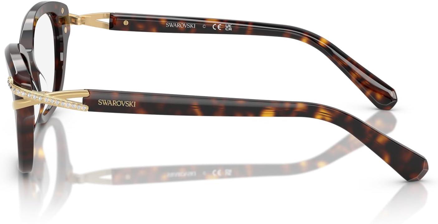 imageSwarovski womens Sk2032f Low Bridge Fit Square Prescription Eyewear FramesHavanaDemo Lens