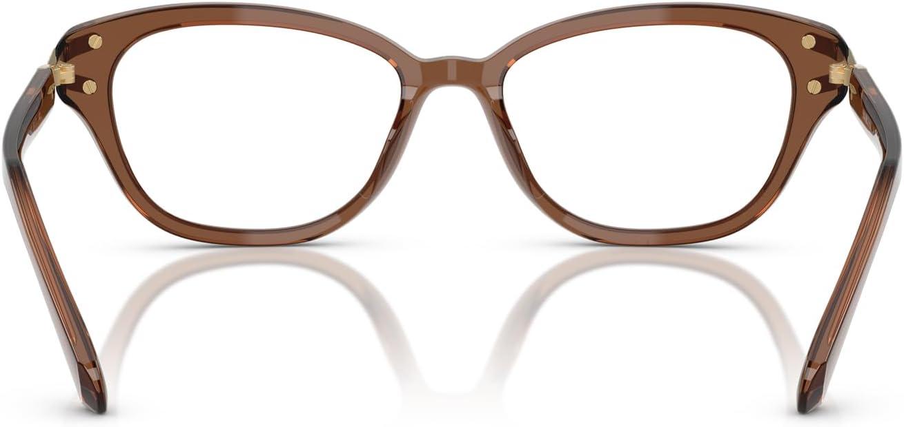 imageSwarovski womens Sk2032f Low Bridge Fit Square Prescription Eyewear FramesTransparent BrownDemo Lens