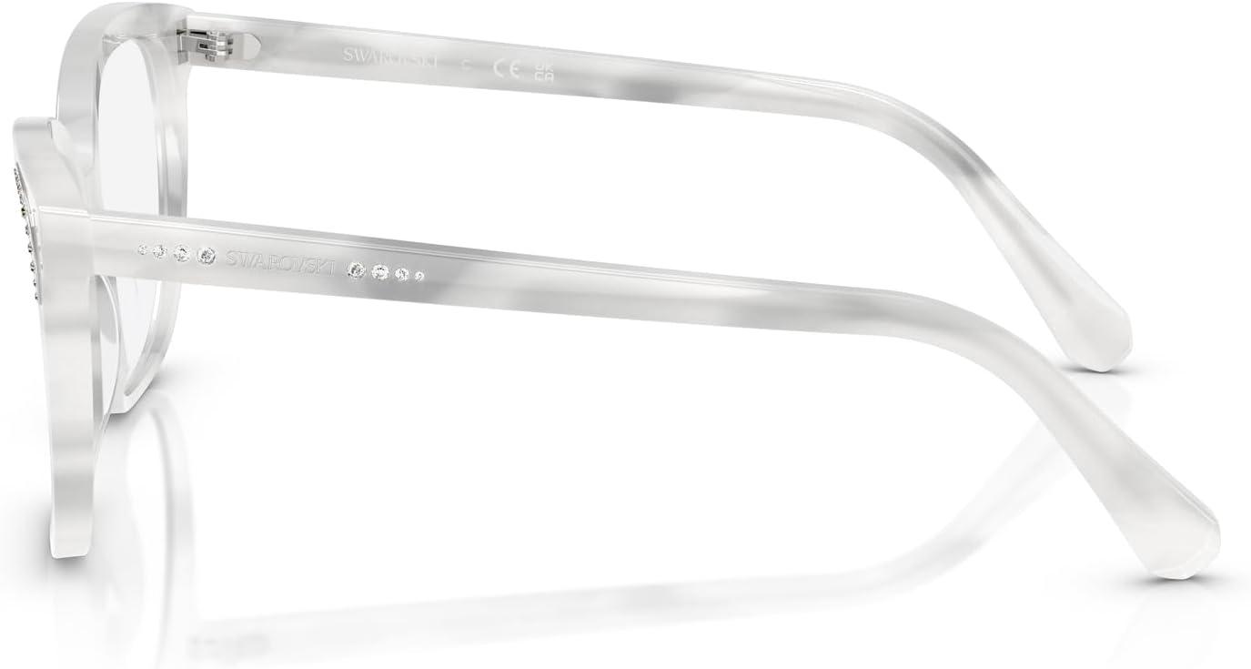 imageSwarovski womens Sk2033f Low Bridge Fit Butterfly Prescription Eyewear FramesStripe WhiteDemo Lens
