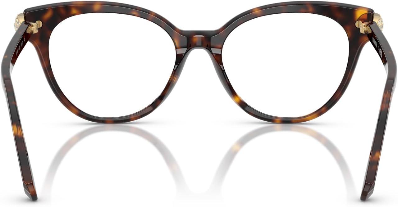imageSwarovski womens Sk2046f Low Bridge Fit Round Prescription Eyewear FramesHavanaDemo Lens