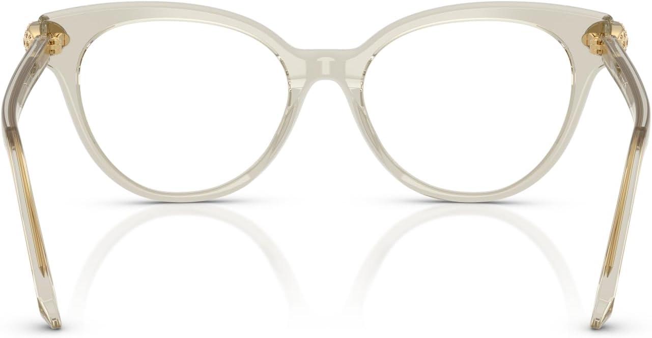 imageSwarovski womens Sk2046f Low Bridge Fit Round Prescription Eyewear FramesTransparent BeigeDemo Lens